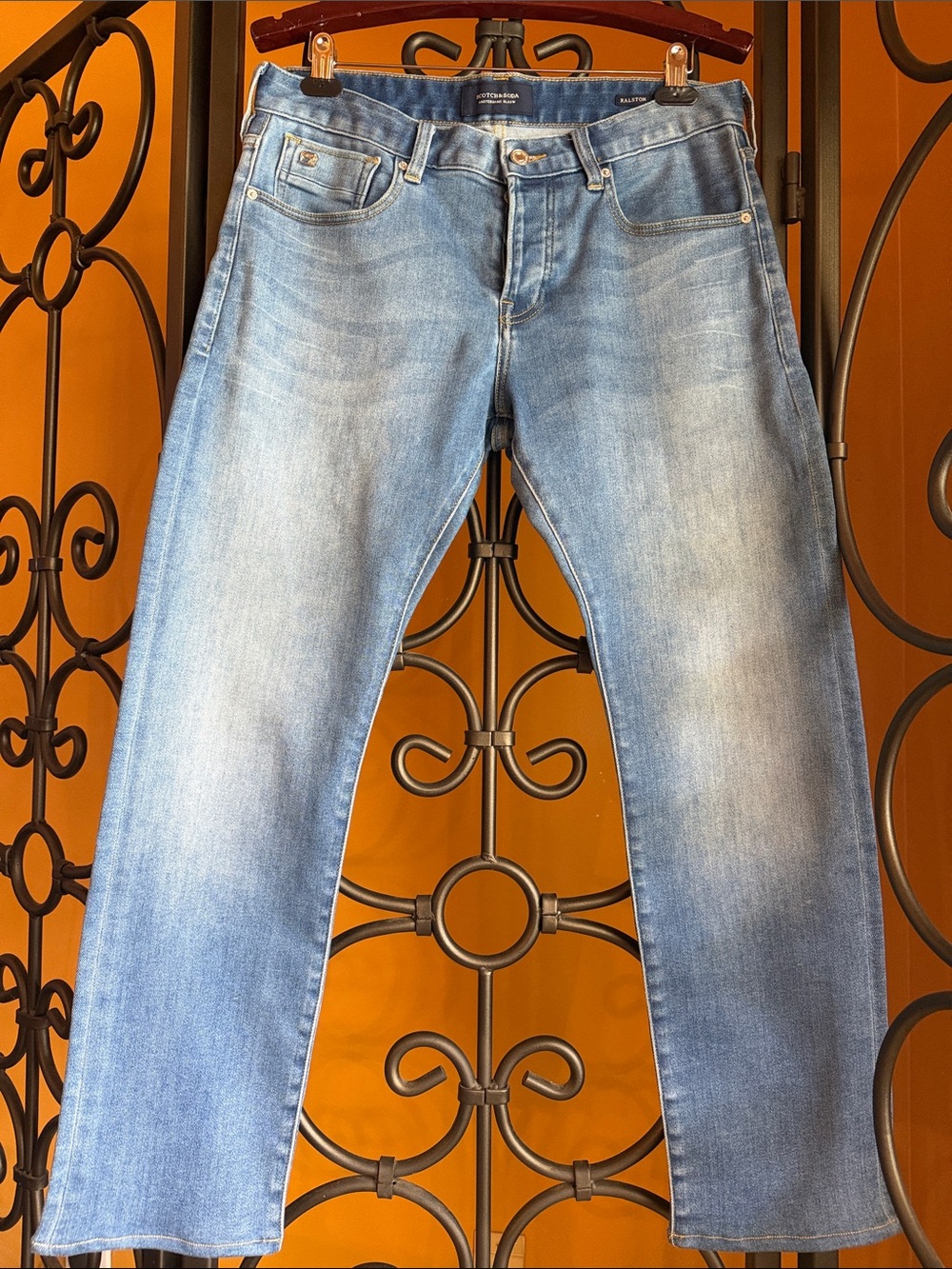 SCOTCH & SODA Ralston Cotton Mid-Rise Straight-Leg Jeans